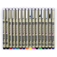 Sakura Pigma Micron Pens - Set of 16, Assorted Colors