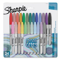 Sharpie Fine Point Permanent Markers - Mystic Gem Colors, Set of 24