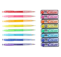 Pilot Color Eno Mechanical Pencil 0.7mm, 8 Colors & MIYABI Black Eraser Bundle