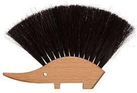 Redecker Hedgehog Table Brush, Natural Horsehair Bristles, 4-1/2 x 5-1/2 inches